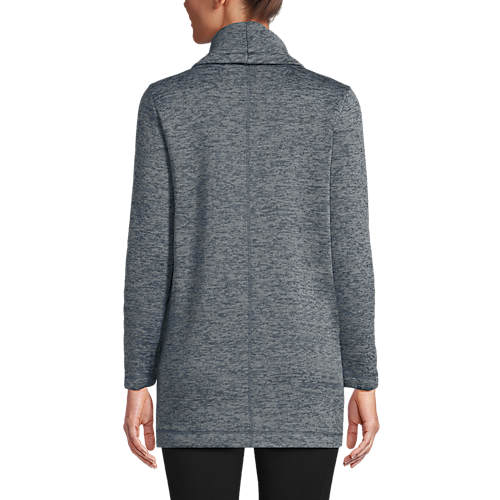 Women's Sweater Fleece Tunic Cowl Neck Pullover - Secondary