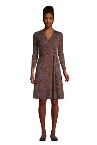 petite fit and flare dress with sleeves