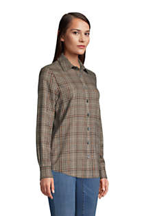 Women's Flannel Boyfriend Fit Long Sleeve Shirt, alternative image