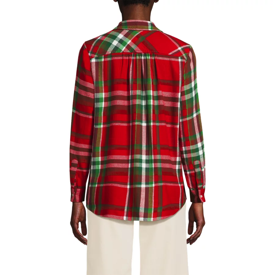Women's Flannel Boyfriend Fit Long Sleeve Shirt