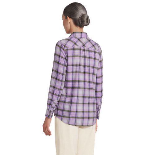 Blushed Lilac/Olive Plaid