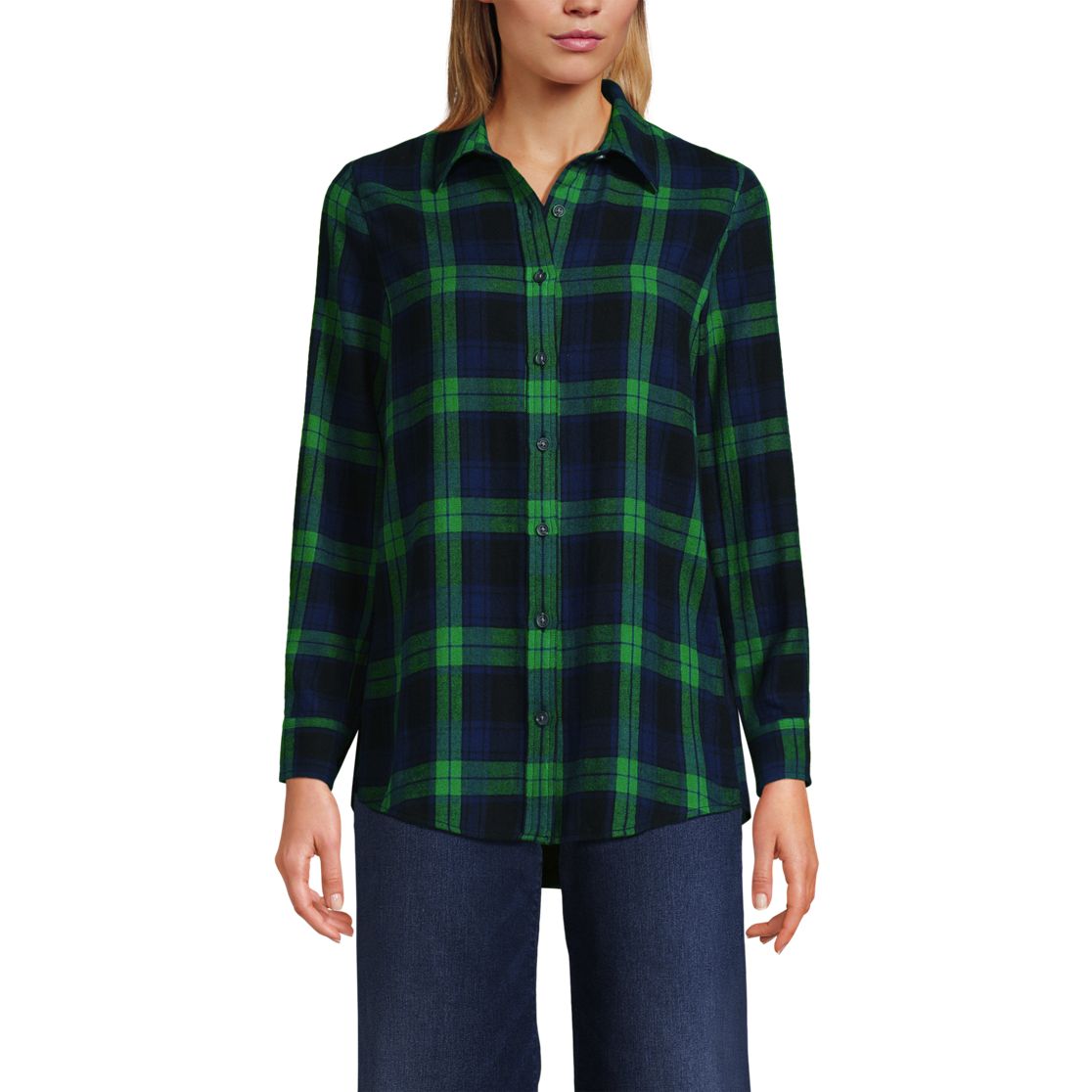 Women's Flannel Boyfriend Fit Long Sleeve Shirt