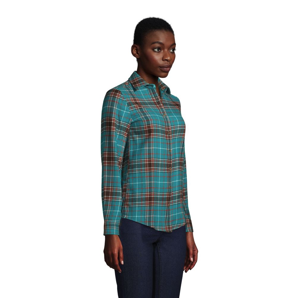 NFL Women's Long Sleeve Flannel Boyfriend Shirt 