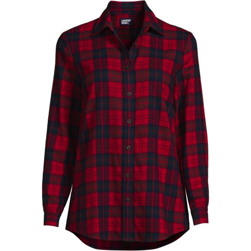 Boyfriend-Bluse aus Flanell | Lands' End