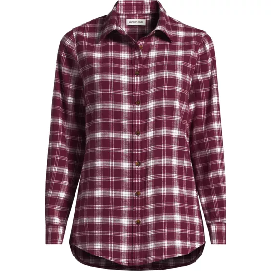 Tall Flannel Boyfriend Long Sleeve Shirt - primary