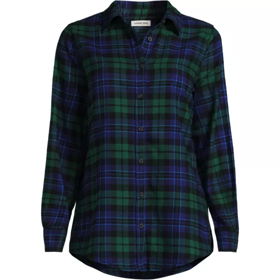 Tall Flannel Boyfriend Long Sleeve Shirt - primary