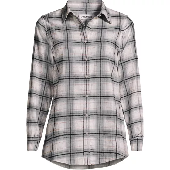 Flannel Boyfriend Long Sleeve Shirt - primary