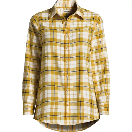 Flannel Boyfriend Long Sleeve Shirt - primary
