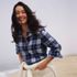 Women's Flannel Boyfriend Fit Long Sleeve Shirt, alternative image