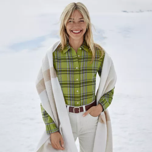 Flannel Boyfriend Long Sleeve Shirt, alternative image