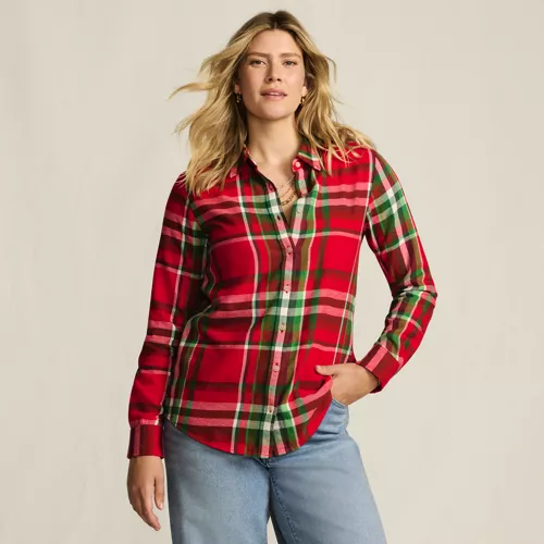 Flannel Boyfriend Long Sleeve Shirt, alternative image