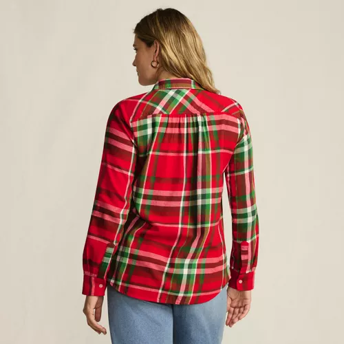 Flannel Boyfriend Long Sleeve Shirt, alternative image