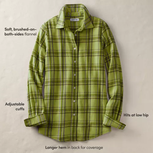Flannel Boyfriend Long Sleeve Shirt, alternative image