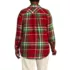 Plus Size Flannel Boyfriend Long Sleeve Shirt, Back