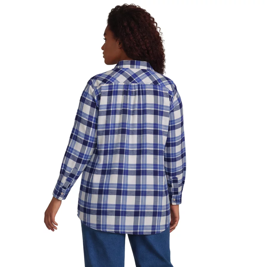 Flannel Boyfriend Long Sleeve Shirt view 1