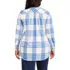 Plus Size Flannel Boyfriend Long Sleeve Shirt, Back