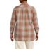Women's Plus Size Flannel Boyfriend Fit Long Sleeve Shirt, Back