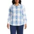 Plus Size Flannel Boyfriend Long Sleeve Shirt, Front