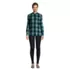 Women's Petite Flannel Long Sleeve Tunic Top, alternative image