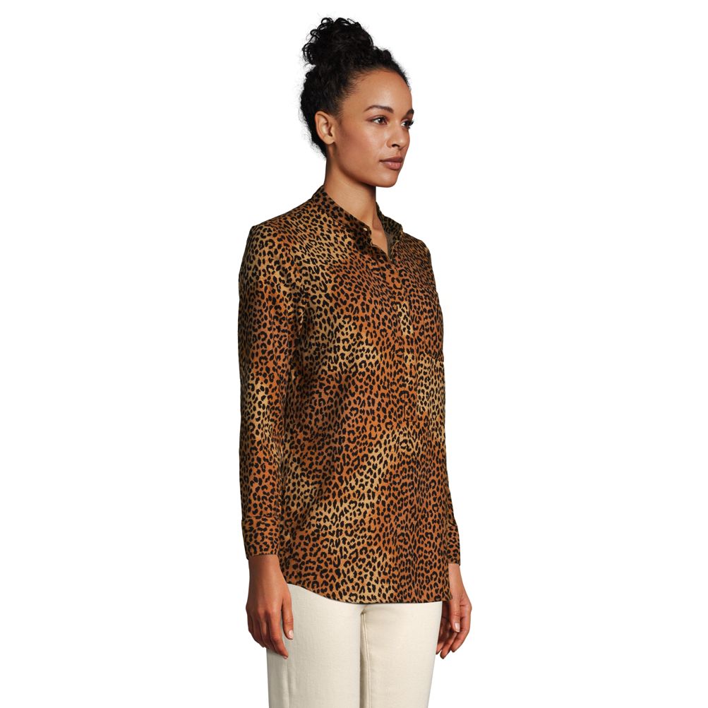 Women's Flannel Long Sleeve Tunic Top | Lands' End