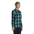 Women's Petite Flannel Long Sleeve Tunic Top, alternative image