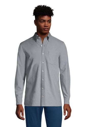 メンズ セイルリガー オックスフォード シャツ 長袖 ランズエンド