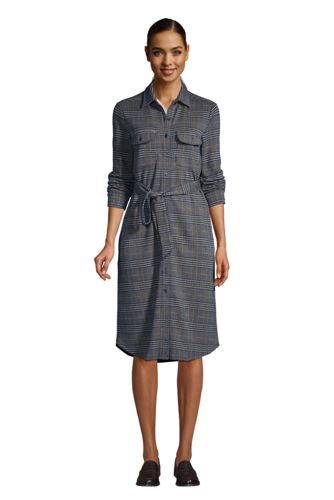 lands end denim dress