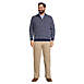 Men's Big and Tall Print Bedford Rib Quarter Zip Sweater, alternative image