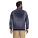 Men's Big and Tall Print Bedford Rib Quarter Zip Sweater, Back