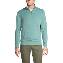 Men's Bedford Rib Heather Quarter Zip Sweater, Front