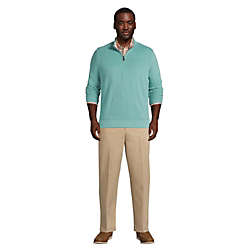 Men's Big and Tall Bedford Rib Heather Quarter Zip Sweater, alternative image