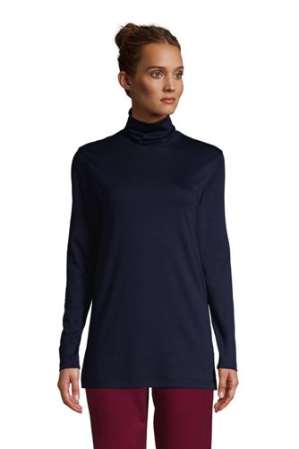 women's turtleneck tunic tops
