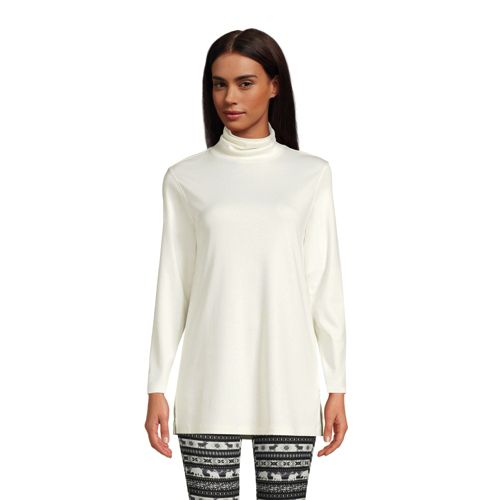 Women's Petite Supima Cotton Turtleneck Tunic