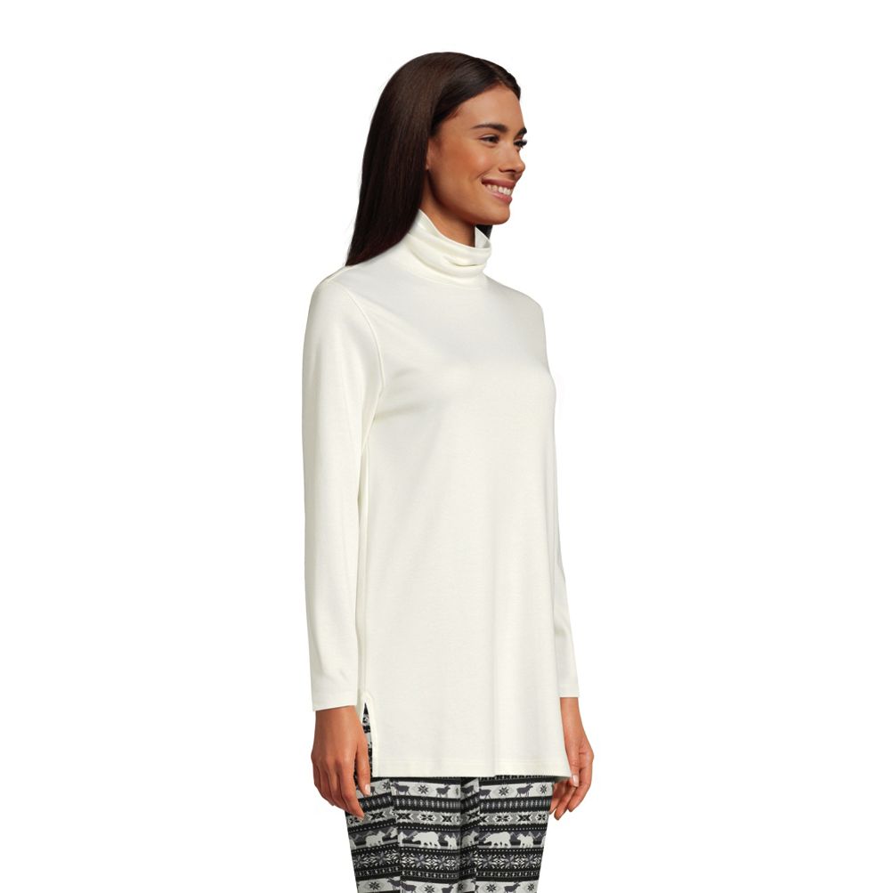 Women's Petite Supima Cotton Turtleneck Tunic