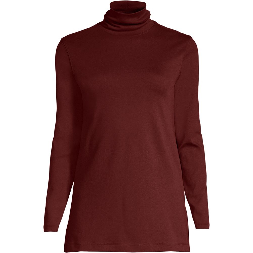 Women s Petite Supima Cotton Turtleneck Tunic Lands End