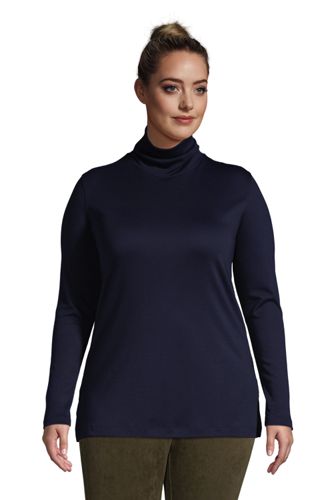 women's turtleneck tunic tops