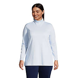 Women's Plus Size Supima Cotton Turtleneck Tunic, Front