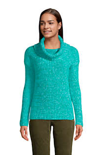 Women's Petite Cozy Lofty Cowl Neck Sweater, Front