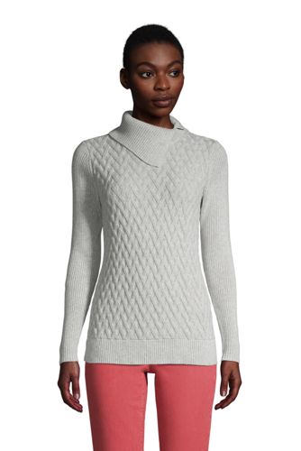 lands end women's cotton sweaters