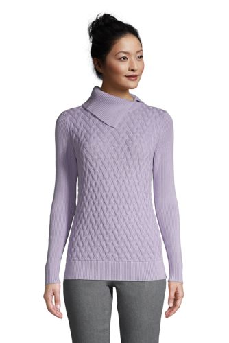 lands end women's cotton sweaters