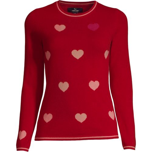 Kaschmir-Pullover Gemustert mit rundem Ausschnitt für Damen image number 4