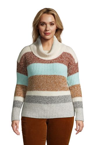 women's plus size cowl neck sweaters