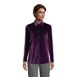 Women's Velvet Long Sleeve Button Front Tunic, Front