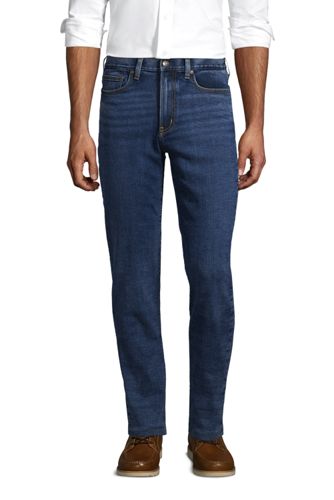 Men's Stretch Flannel Lined Jeans, Traditional Fit | Lands' End