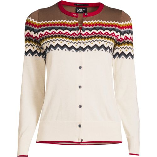 Lands end supima open on sale cardigan