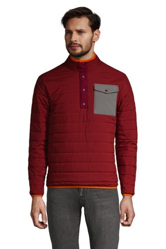 Men's Quilted Quarter Snap Neck Pullover Jacket