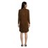 Women's Petite Long Sleeve Fleece Quarter Zip Dress, Back