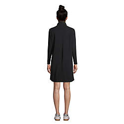 Women's Long Sleeve Fleece Quarter Zip Dress, Back
