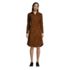 Women's Petite Long Sleeve Fleece Quarter Zip Dress, Front