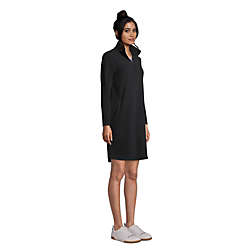 Women's Long Sleeve Fleece Quarter Zip Dress, alternative image